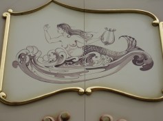 Mermaid on side of Steam Carousel